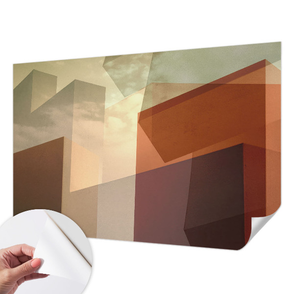 3D fototapeta z abstraktnimi oblikami