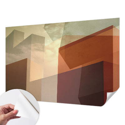 3D fototapeta z abstraktnimi oblikami