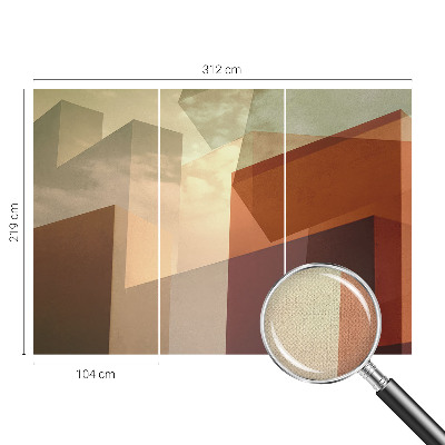 3D fototapeta z abstraktnimi oblikami