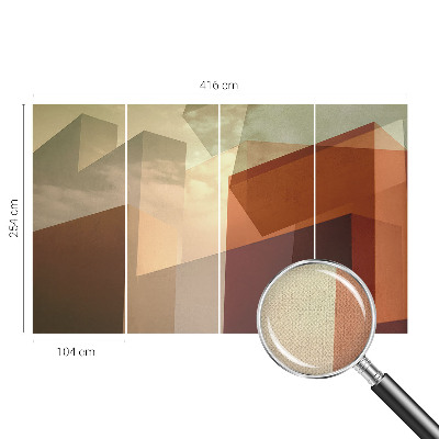3D fototapeta z abstraktnimi oblikami