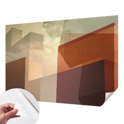 3D fototapeta z abstraktnimi oblikami