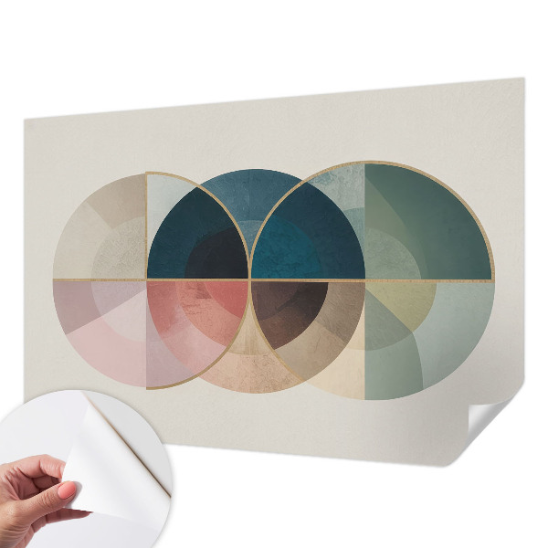 Otroška fototapeta z geometrijskim vzorcem v umirjenih barvah