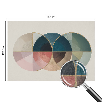 Otroška fototapeta z geometrijskim vzorcem v umirjenih barvah