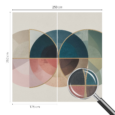 Otroška fototapeta z geometrijskim vzorcem v umirjenih barvah