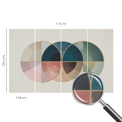 Otroška fototapeta z geometrijskim vzorcem v umirjenih barvah
