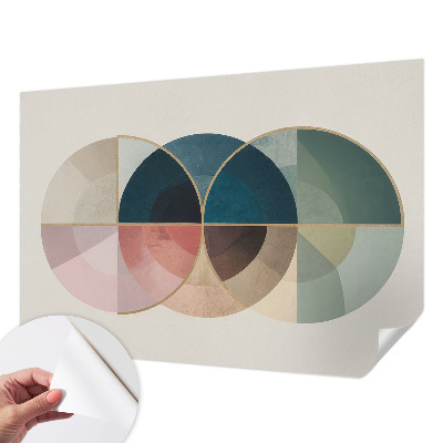 Otroška fototapeta z geometrijskim vzorcem v umirjenih barvah