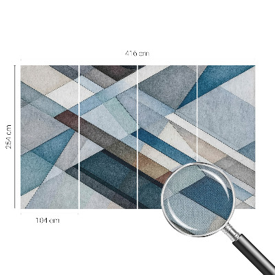 Samolepilna fototapeta za spalnico z motivom abstraktne geometrije