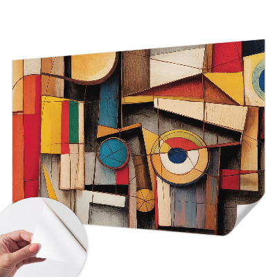 Samolepilna fototapeta za dnevno sobo z geometrijskim vzorcem