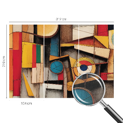 Samolepilna fototapeta za dnevno sobo z geometrijskim vzorcem