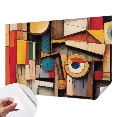Samolepilna fototapeta za dnevno sobo z geometrijskim vzorcem