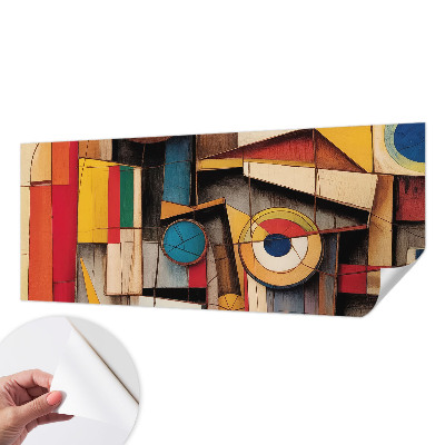 Samolepilna fototapeta za dnevno sobo z geometrijskim vzorcem