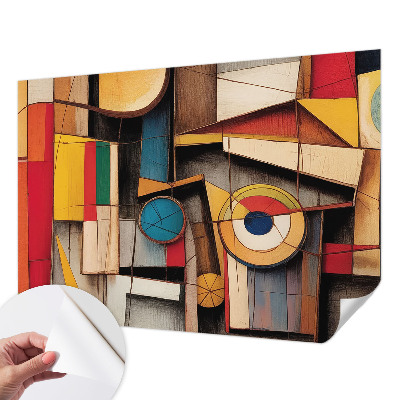 Samolepilna fototapeta za dnevno sobo z geometrijskim vzorcem