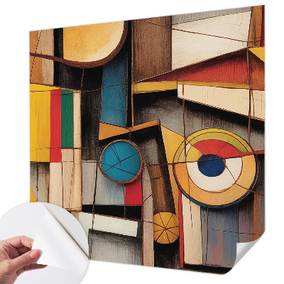 Samolepilna fototapeta za dnevno sobo z geometrijskim vzorcem