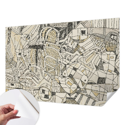 Samolepilna fototapeta z geometrijskim abstraktnim motivom