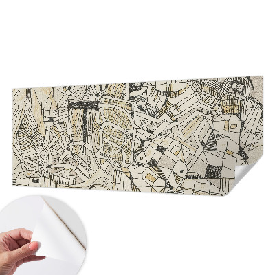 Samolepilna fototapeta z geometrijskim abstraktnim motivom