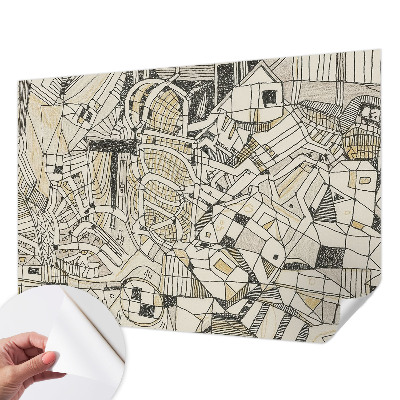 Samolepilna fototapeta z geometrijskim abstraktnim motivom