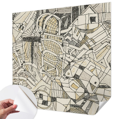 Samolepilna fototapeta z geometrijskim abstraktnim motivom