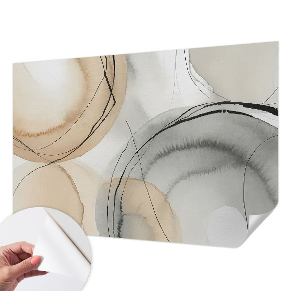 Samolepilna fototapeta z geometrijskim vzorcem z nežno harmonijo barv