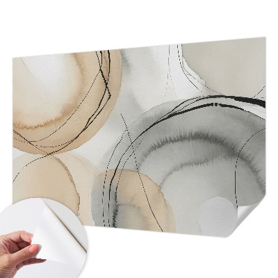 Samolepilna fototapeta z geometrijskim vzorcem z nežno harmonijo barv