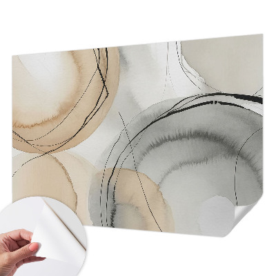 Samolepilna fototapeta z geometrijskim vzorcem z nežno harmonijo barv