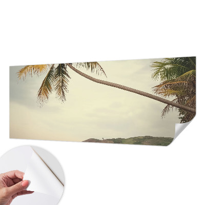 Samolepilna fototapeta za dnevno sobo s tropsko pokrajino
