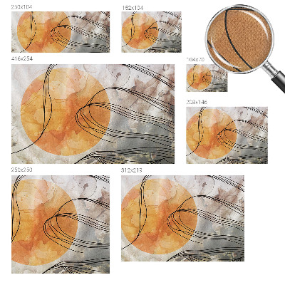 Samolepilna fototapeta za spalnico z motivom harmonične abstrakcije