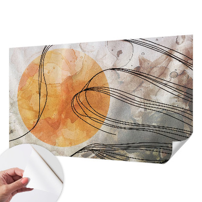 Samolepilna fototapeta za spalnico z motivom harmonične abstrakcije