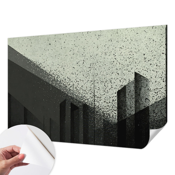 Samolepilna fototapeta za spalnico z motivom geometrije mesta