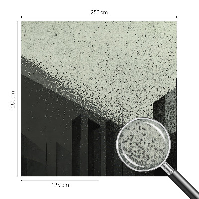 Samolepilna fototapeta za spalnico z motivom geometrije mesta