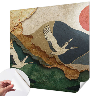 Samolepilna fototapeta Žerjavi vzhoda