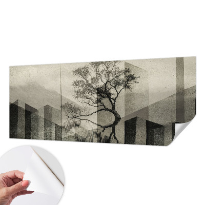 Samolepilna fototapeta za spalnico z motivom surove elegance