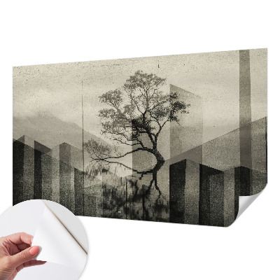 Samolepilna fototapeta za spalnico z motivom surove elegance