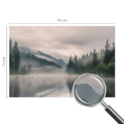 Samolepilna fototapeta za dnevno sobo z motivom atmosferskega jezera