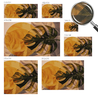 Samolepilna fototapeta za spalnico z abstraktnim motivom listov