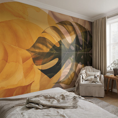 Samolepilna fototapeta za spalnico Abstraktni listi