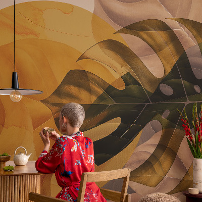 Samolepilna fototapeta za spalnico Abstraktni listi