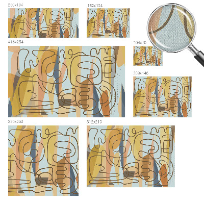 Samolepilna fototapeta za dnevno sobo Abstraktne oblike