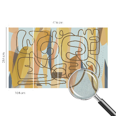 Samolepilna fototapeta za dnevno sobo Abstraktne oblike