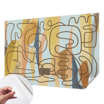 Samolepilna fototapeta za dnevno sobo Abstraktne oblike