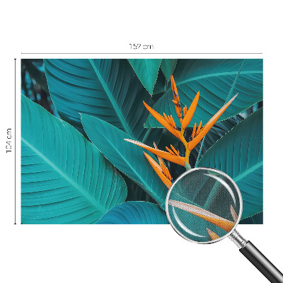 Samolepilna fototapeta za spalnico z motivom listnatih cvetov