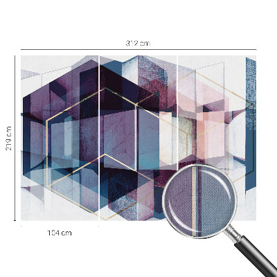 Samolepilna fototapeta z motivom geometrijskih kock