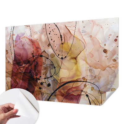 3D fototapeta z abstraktnim motivom v pomirjujočih tonih