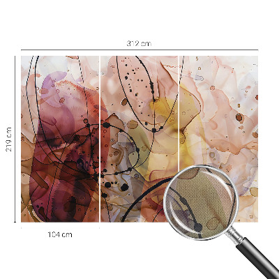 3D fototapeta z abstraktnim motivom v pomirjujočih tonih