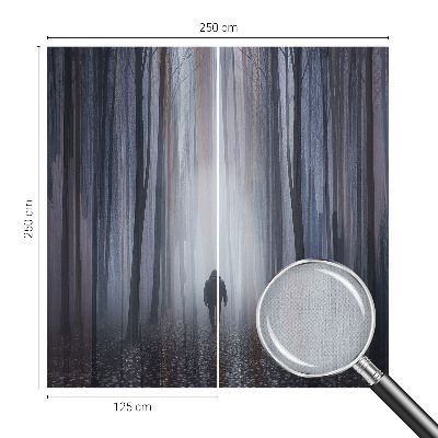 Samolepilna fototapeta za dnevno sobo z motivom 'Gozdna tišina'