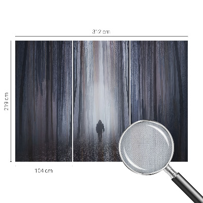 Samolepilna fototapeta za dnevno sobo z motivom 'Gozdna tišina'