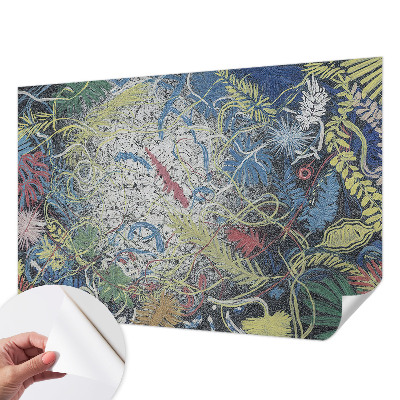3D fototapeta z motivom rastlinskih vrtincev