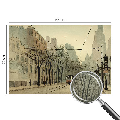 Samolepilna fototapeta za dnevno sobo z motivom urbane simetrije