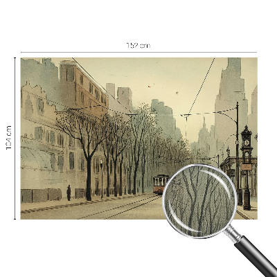 Samolepilna fototapeta za dnevno sobo z motivom urbane simetrije