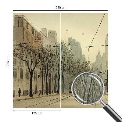 Samolepilna fototapeta za dnevno sobo z motivom urbane simetrije