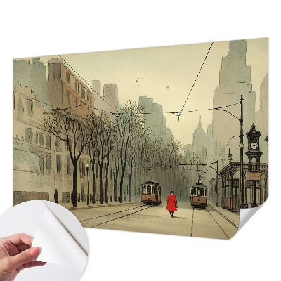 Samolepilna fototapeta za dnevno sobo z motivom urbane simetrije